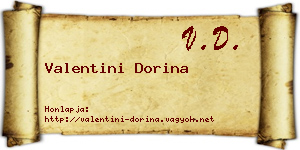 Valentini Dorina névjegykártya